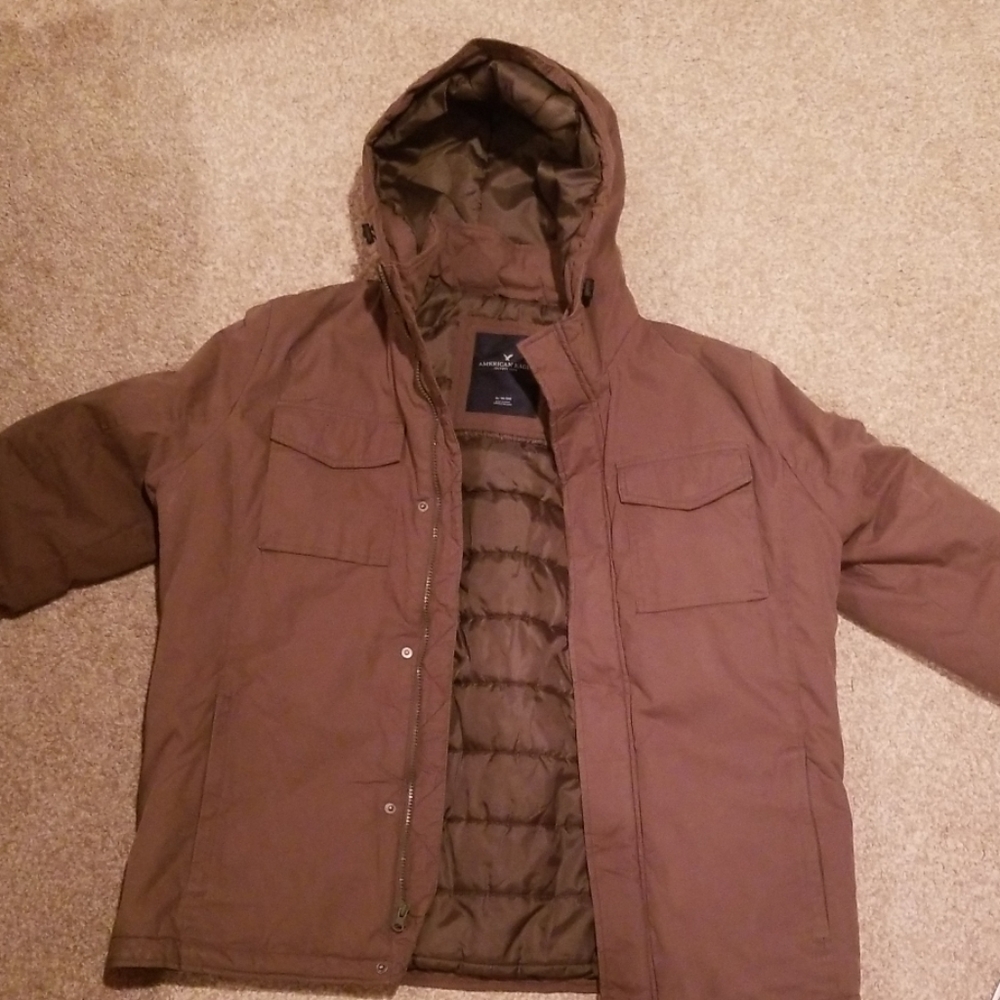 American Eagle Military Green Winter Coat XL